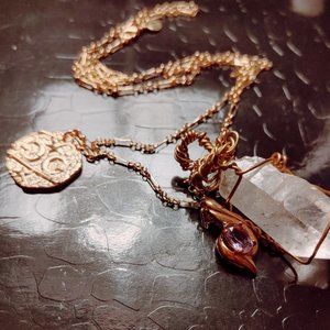 Moon Child & Stars Gold Necklace